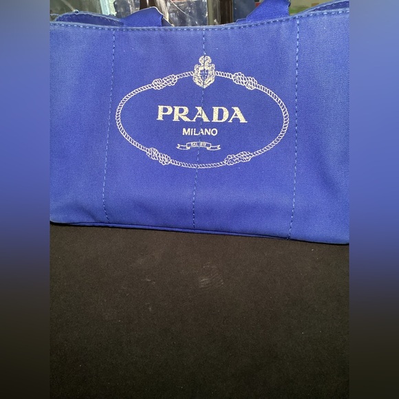 Authentic Cobalt Blue Prada Canapa With Guarantee Card - Picture 13 of 14